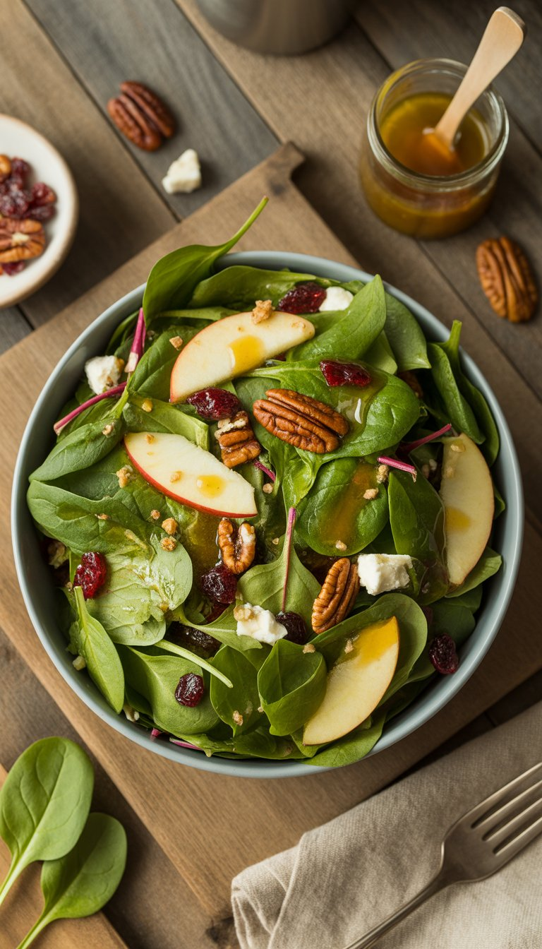 Harvest Salad with Apples, Pecans & Maple Dressing