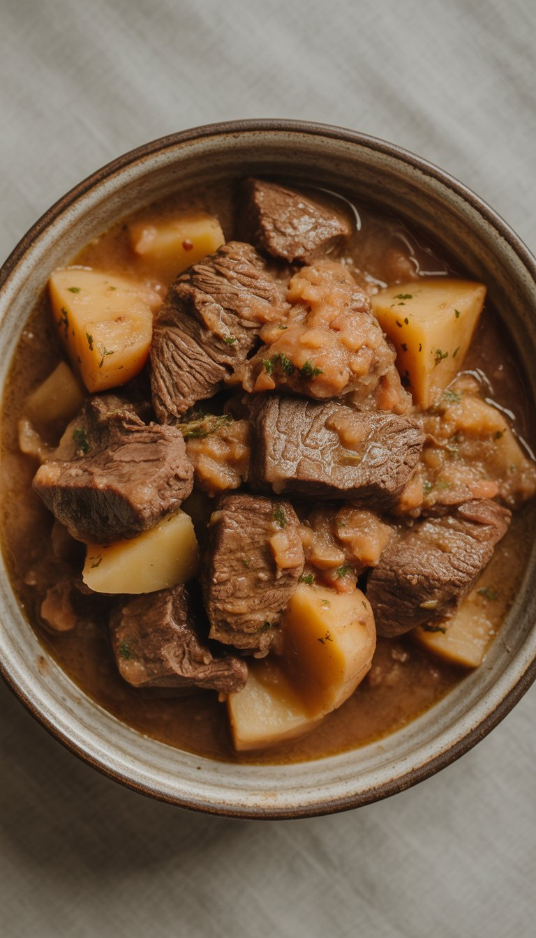 Hearty Beef & Potato Pressure Cooker Stew