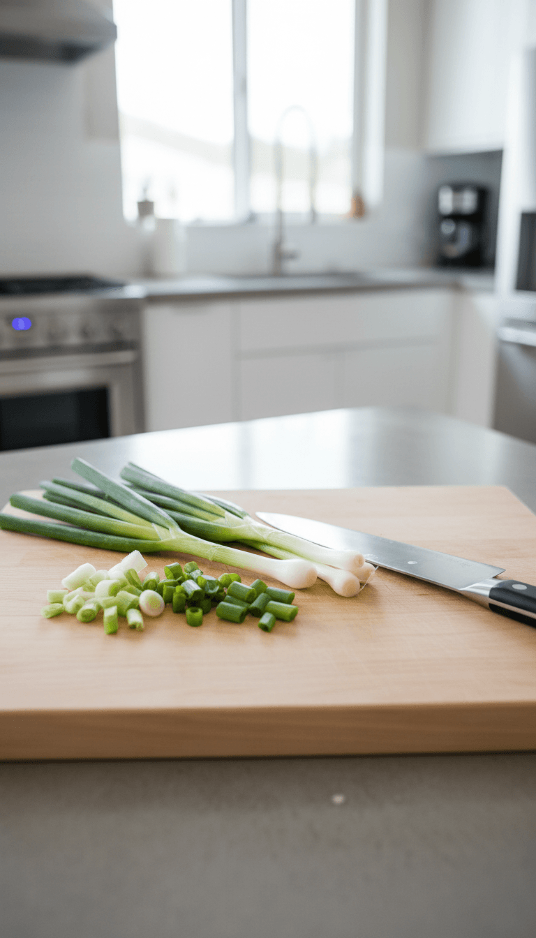 Green Tops of Spring Onions and Leeks