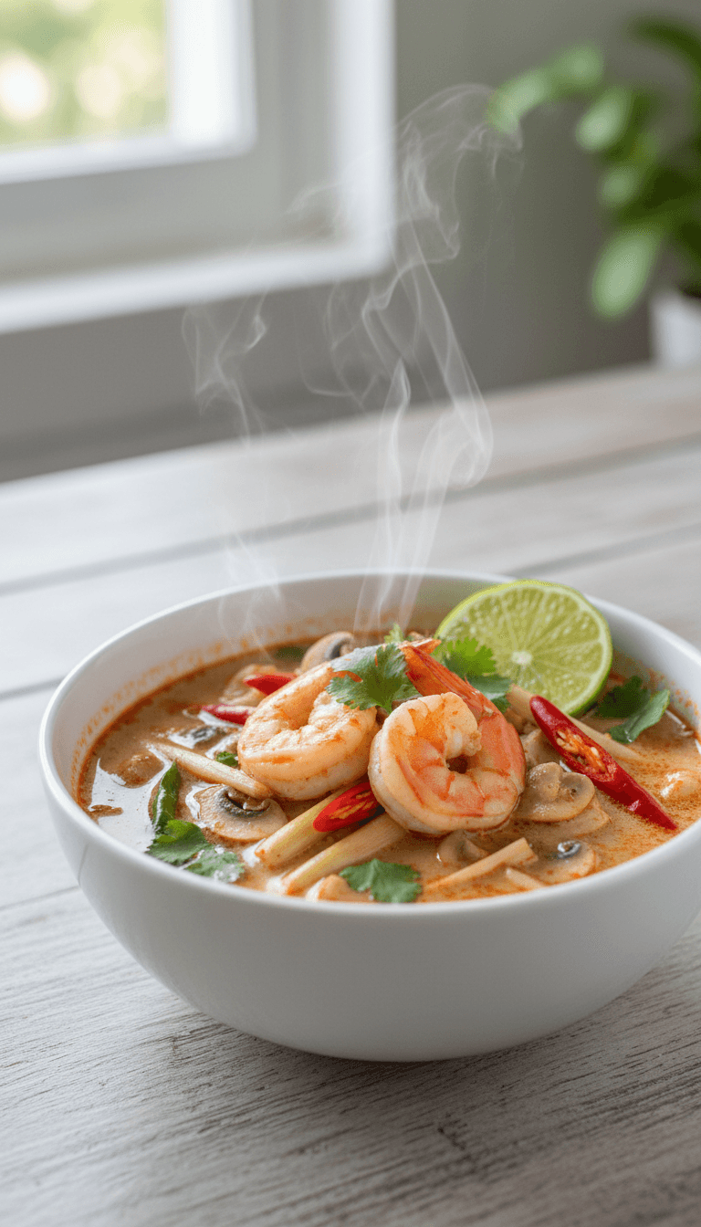 Tom Yum Goong (Hot and Sour Shrimp Soup)
