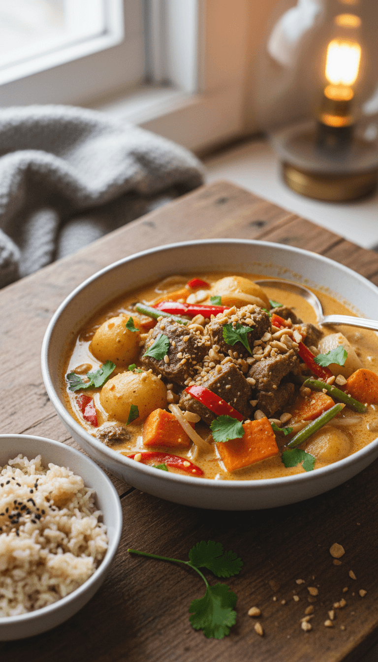 Massaman Curry with Vegetables (Made Lighter)