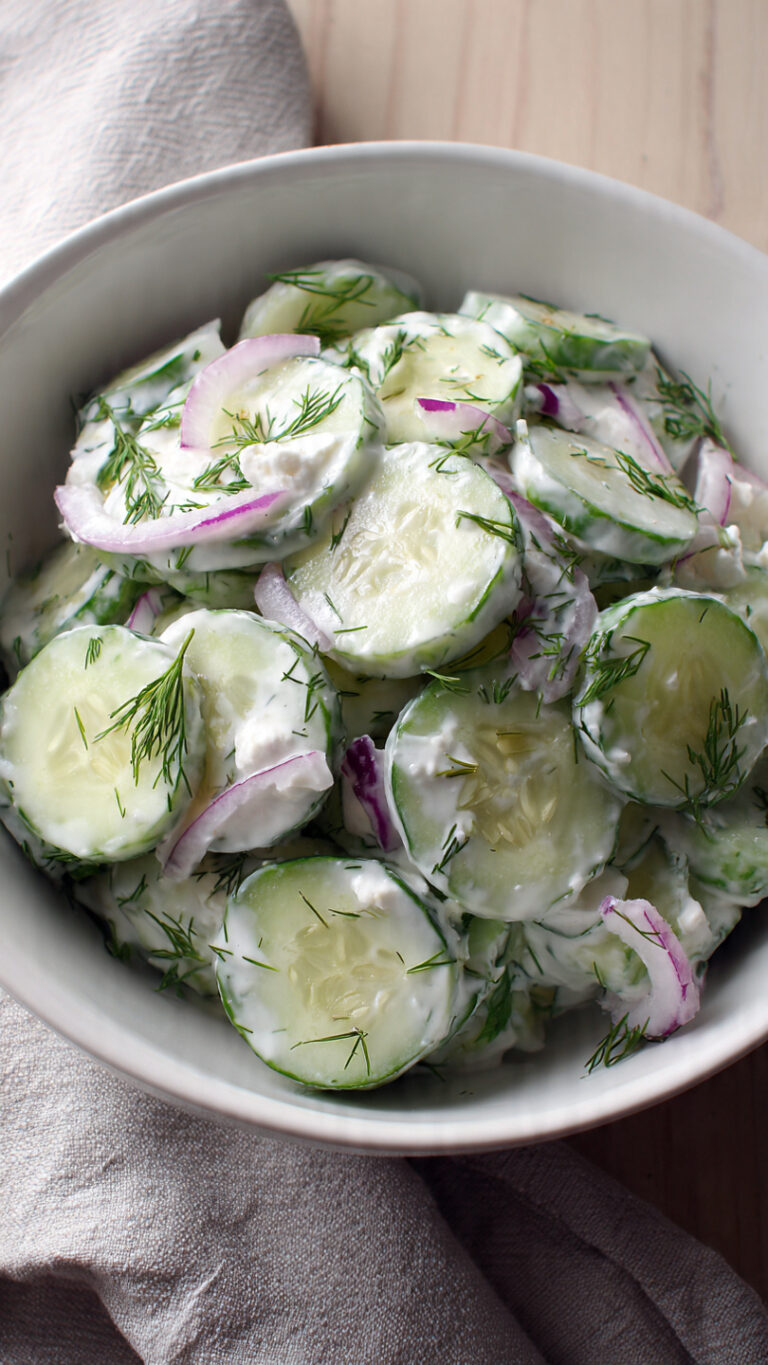 Tzatziki Inspired Cucumber Salad
