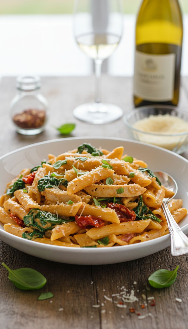 Date Night Done Right: Quick And Easy Tuscan Chicken Pasta Dinner Recipe