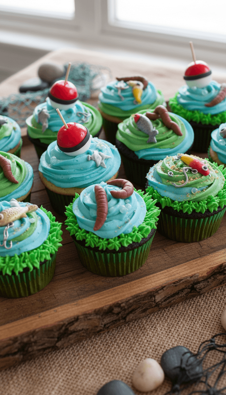 Bobber and Tackle Box Cupcake Set